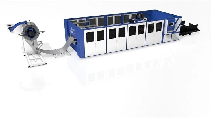 Auto Fed Roll Coil Fed Fiber Laser Cutting Machine For Metal Sheet